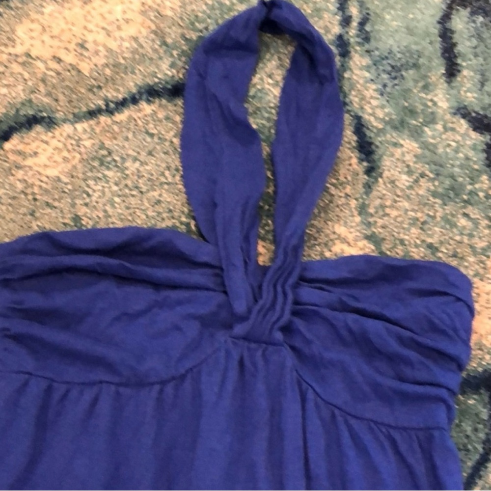 Express Blue Ruffled Dress - Picture 3 of 3